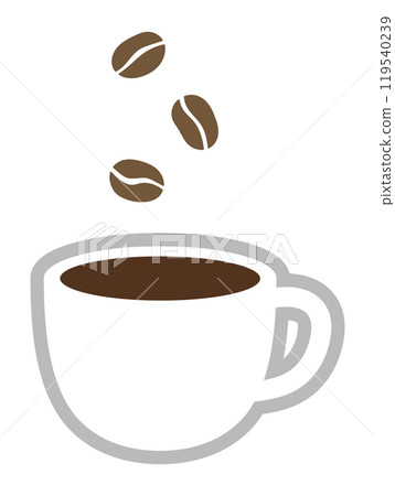 Coffee cup and coffee beans Coffee cup and coffee beans 119540239