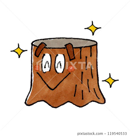 Cheerful stump character Cheerful stump character 119540533