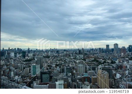 Cityscape: Tokyo buildings seen from a skyscraper 119540719