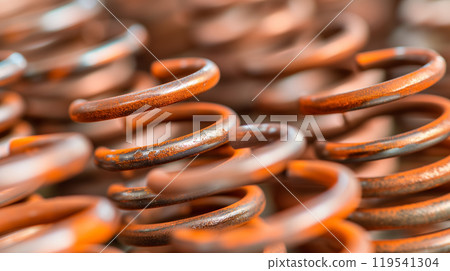 Close-up of rusty car springs. 119541304
