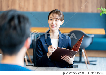 Female consultant at reception 119541542