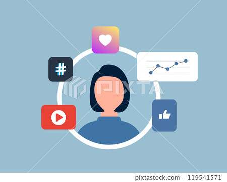 Cross-Platform Influencer Marketing Strategy. Engage influencers across platforms for brand campaigns. Illustration of multi-platform influencers on various social networks with audience reach graphs Cross-Platform Influencer Marketing Strategy. Engage influencers across platforms for brand campaigns. Illustration of multi-platform influencers on various social networks with audience reach graphs 119541571