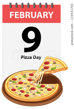 Celebrate Pizza Day on February 9 119541705