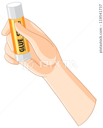 Hand Holding a Glue Stick 119541737