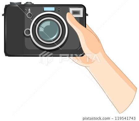Hand Holding a Vintage Camera Hand Holding a Vintage Camera 119541743