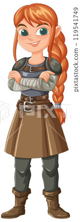 Confident Female Warrior Illustration Confident Female Warrior Illustration 119541749