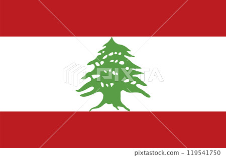 Lebanon National Flag Illustration Lebanon National Flag Illustration 119541750
