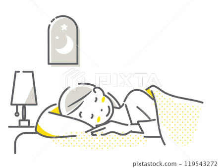 預防傳染病的女性 — 簡單時尚的線條畫插圖 預防傳染病的女性 — 簡單時尚的線條畫插圖 119543272