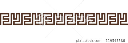 Greek key seamless border pattern 119543586