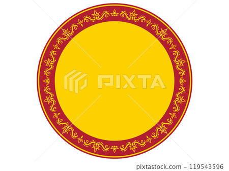 Ornamental frame in Indian style. Vector data. Ornamental frame in Indian style. Vector data. 119543596