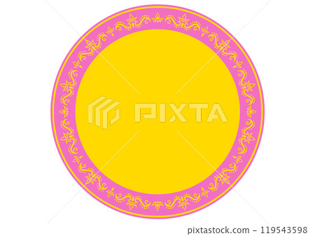 Ornamental frame in Indian style. Vector data. Ornamental frame in Indian style. Vector data. 119543598