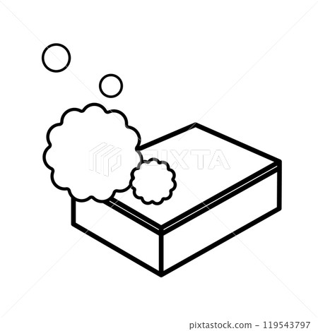 帶有氣泡的海綿插圖 119543797