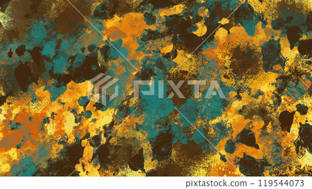 與綠色和黃色混合的油漆紋理 119544073