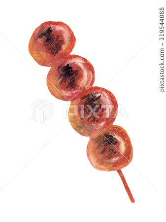 用油畫棒繪製的御手洗團子插圖 119544088