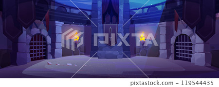 Ancient dark arena for gladiator battles Ancient dark arena for gladiator battles 119544435