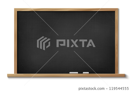School blackboard isolated on wall background 119544555