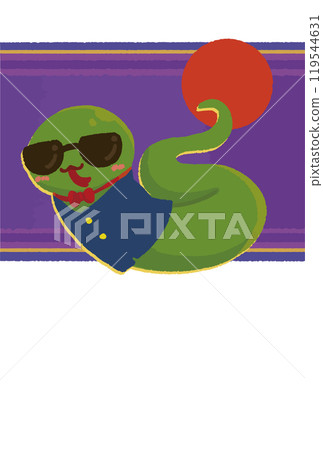 Pop snake 2025 New Year's card material with Sampras Pop snake 2025 New Year's card material with Sampras 119544631