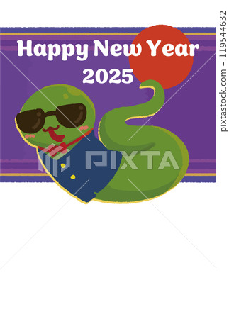 Pop snake 2025 New Year's card material with Sampras 119544632