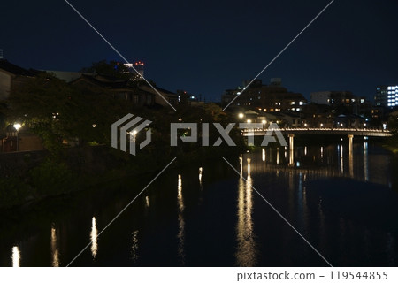 Illuminated night view of Kanazawa Illuminated night view of Kanazawa 119544855