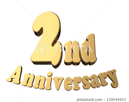 3DCG character "2nd Anniversary/2nd anniversary" gold, gold 3DCG character "2nd Anniversary/2nd anniversary" gold, gold 119544933