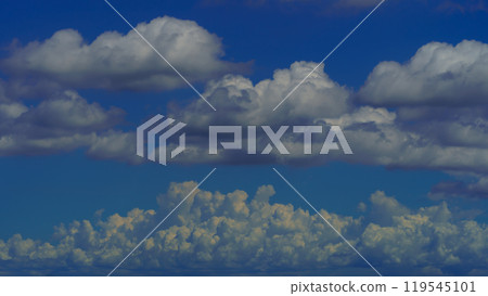 Blue Sky Two types of clouds 119545101