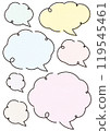 Colorful dot speech bubble 119545461