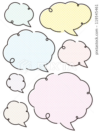 Colorful dot speech bubble Colorful dot speech bubble 119545461