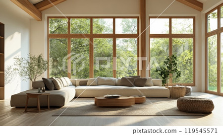 Bright and stylish living room 119545571