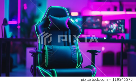 Gaming chair and computer 119545573