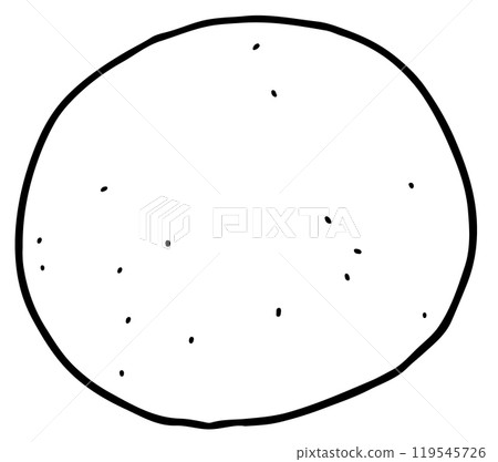 Mugwort bun line drawing 119545726