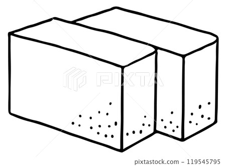 Castella 2 slices line drawing 119545795