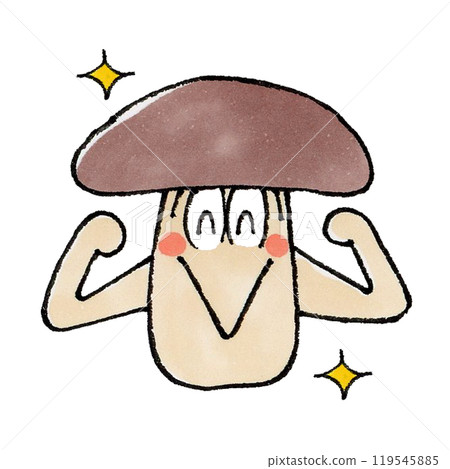 Cheerful mushroom character 119545885