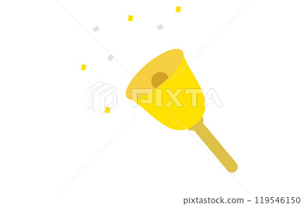 Merry bells and confetti icon 119546150