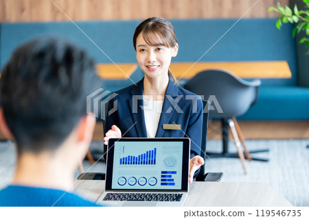 Female consultant at reception 119546735