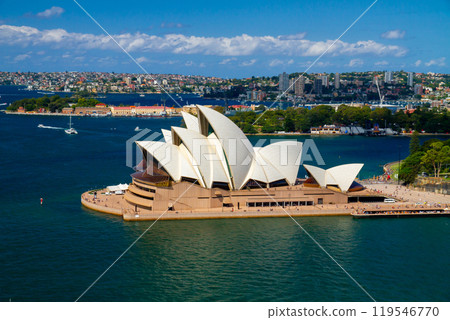 澳洲新南威爾斯州雪梨 — 從海港大橋欣賞世界遺產歌劇院 119546770