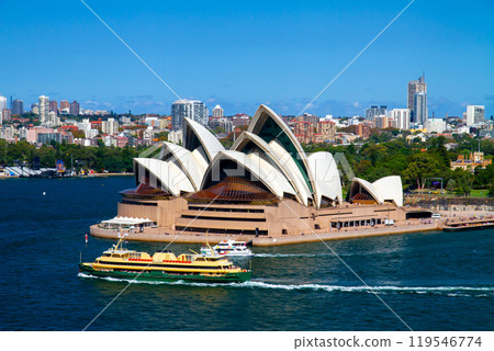 Sydney, New South Wales, Australia - View of the World Heritage Opera House from the Harbour Bridge Sydney, New South Wales, Australia - View of the World Heritage Opera House from the Harbour Bridge 119546774