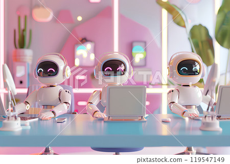 AI機器人的辦公室風景-9 119547149