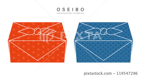 簡單的年終禮物插畫素材向量風呂敷包裹日式圖案白色背景 簡單的年終禮物插畫素材向量風呂敷包裹日式圖案白色背景 119547296
