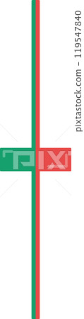 Compared green and red candlestick. Long legged doji. 119547840