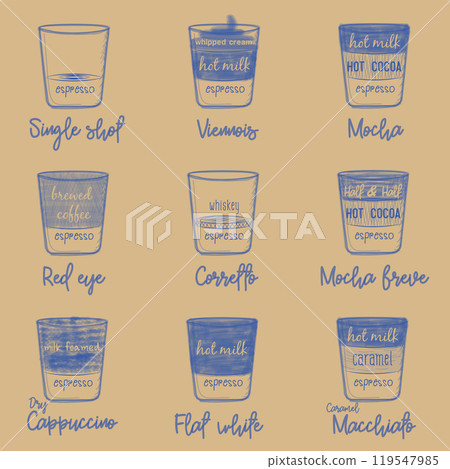 coffee drawing with chalk 119547985