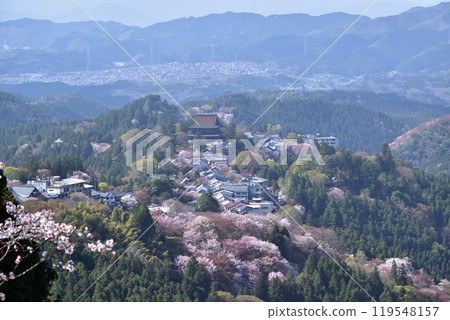 Cherry blossoms and Kinpusenji Temple in Yoshino, Nara 119548157