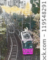 Autumn leaves on the Toden Arakawa Line Autumn leaves on the Toden Arakawa Line 119548291