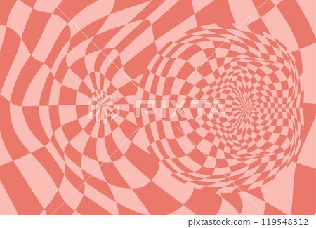 Psychedelic checkerboard poster 119548312
