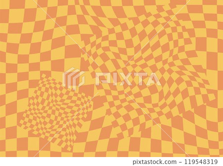 Psychedelic checkerboard poster 119548319