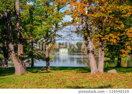 Venus pavilion in the Park of the ancient city of Gatchina. 119548329