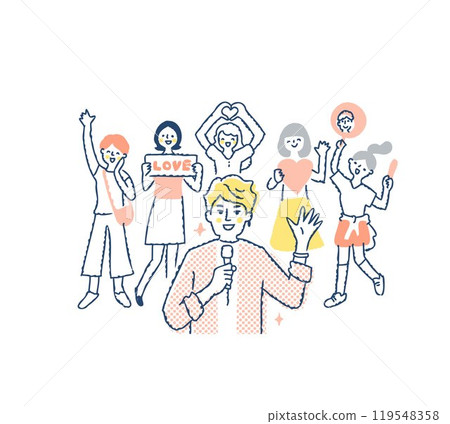 女粉絲支持男偶像 119548358