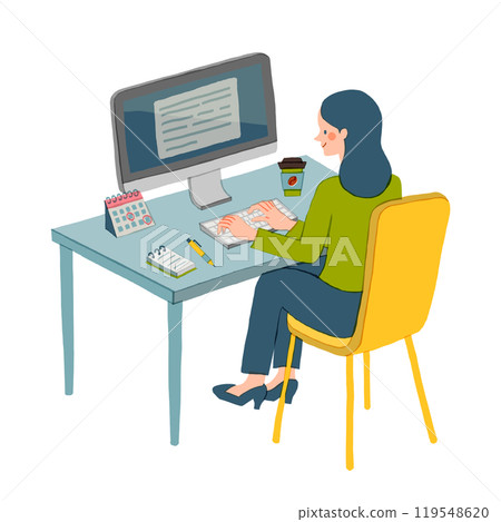 Business person working on a personal computer 119548620