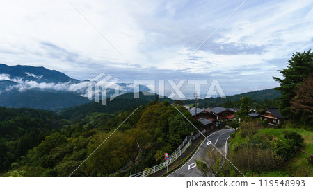 Gifu Prefecture / Magome-juku overlooked from the Magome Observation Deck and Kamijinba on the old Nakasendo road [Kisoji] 119548993