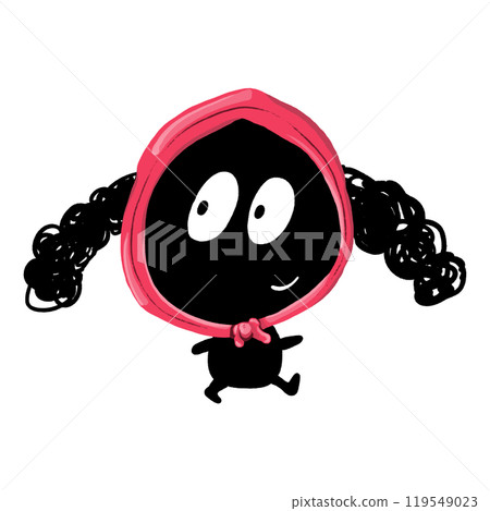 Cute girl character design - Carbon Girl - wearing scarf, smile girl character 119549023