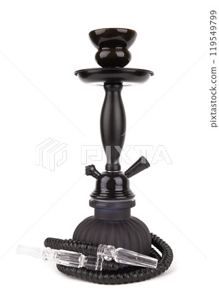 Black hookah isolated Black hookah isolated 119549799
